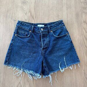H&M | High Waisted Jean Shorts | Dark Blue Wash | Size 4